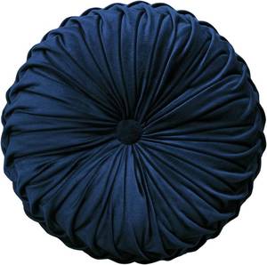 lot 101674 image: Teieas Round Throw Pillow Velvet Pleated Round Pillows Cushion Navy Blue  Vintage floor pillows,home decorative pillow,for couch,chair,bed,car,sofa,vanity 14.96