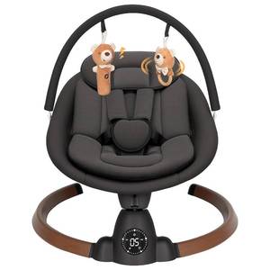 lot 101680 image: Baby Swing for Infants, Electric Baby Swing with Bluetooth, Portable Infant Swing with 5 Speeds, 10 Songs, 5-Point Harness & Remote Control, for Newborns Infants Indoor Outdoor Use (Black)