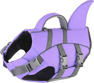 lot 101682 image: Dogcheer Swim Dog Life Jacket Shark, Life Vest for Dogs- Tar. Purple,XS  High Buoyancy, Harness-Style, Rescue Handle, Adjustable Fit, Reflective, Swimming & Boating, Puppy Small Medium Large Dogs