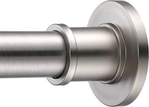 lot 101689 image: BRIOFOX Industrial Shower Curtain Rod - Rustproof Non-Slip 43-72 Inch 304 Stainless Steel Tension Curtain Rod for Window or Bathroom, Brushed Nickel