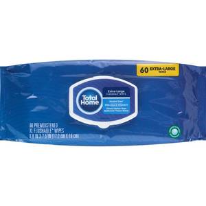 lot 101694 image: Total Home Flushable Wipe, 60 ct  CVS (12 Pack)
