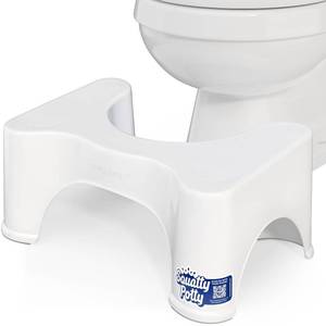 lot 101704 image: Squatty Potty The Original Bathroom Toilet Stool Height, White, 9 Inch (Pack of 1)