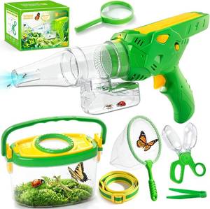 lot 201551 image: Bug Catcher for Kids 3-12, Bug Vacuum Bugs Catching Release Kit, Magnifying  Glass Bug Collector Butterfly Net Bugs Grabber Insect Catcher Tweezers, SOLIEHOO Boys Outside Explorer Toys Birthday Gift