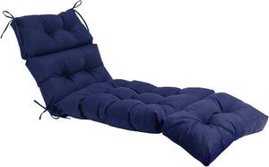 lot 201561 image: QILLOWAY Outdoor Chaise Lounge Cushion 74x22x4 Inch, Waterproof Weather Resistant Replacement Pad for Patio Pool Furniture, Navy