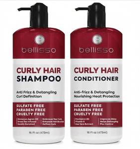lot 301597 image: Curly Hair Shampoo and Conditioner Set - For Defining Wavy, Permed, Frizzy, Fine and Black Curls - Moisturizing, Sulfate Free Formula for Women and Men - Products are Safe for Color Treated Locks