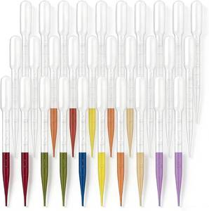 lot 301610 image: 100 PCS Plastic Disposable Transfer Pipettes,3ML Calibrated Graduated Eye Droppers Suitable for Lip Gloss Transfer, Essential Oils,Science Laboratory Experiment,DIY Cosmetics,Accurate&Disposable
