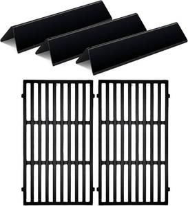 lot 401508 image: 7637 Cookig Grids with 7635 Flavorizer Bar Replacement for Weber Spirit 200 Series, Spirit E-210, Spirit S-210 Spirit E-220, Spirit S-220 Gas Grills (Front Mount Controls)