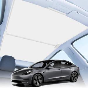 lot 401513 image: 2025 Upgrade Tesla Model Y Sunshade Roof No Gaps, No Sag Heat Insulation Foldable Glass Roof Sun Shade with Nano Ice-Crystal Coatings, Accessories for Tesla Model Y 2020-2025, Tesla Interior