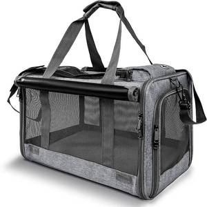 lot 401514 image: GAPZER Pet Carrier for Large Cats up to 20lbs Soft-Sided Privacy Protection  Pet Crate for Medium to Big Kitten Small Puppy Transport, Washable Dog Cloth Carry Bag Home Outdoor Car Travel, Vet Visits