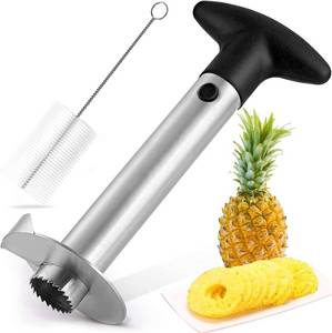 lot 401537 image: Showvigor Pineapple Corer and Slicer Tool, Stainless Steel Pineapple Core Remover Tool for Home Kitchen with Sharp Blade for Diced Fruit Rings Christmas Gift