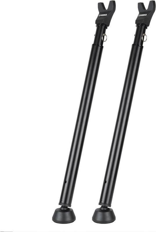 lot 121449 image: BRINKS Door Security Bar - Adjustable Brinks Door Security Bar for Travel, School, Dorm and Home - Door Jammer for Hinged Doors and Sliding Door Security   Black - 2 Pack