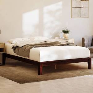 lot 311499 image: Retails for $480 Resident Bamboo Platform Bed Frame with Pine Slats, Walnut Finish (Queen)