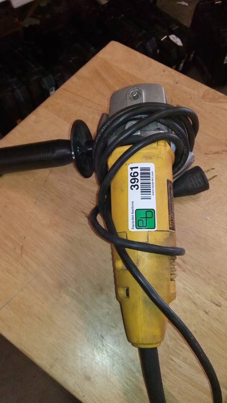 lot 3961 image: DEWALT 4 12in. Small Angle Grinder  7.5 Amps, Paddle Switch, 12,000 RPM, Model# DWE4012
