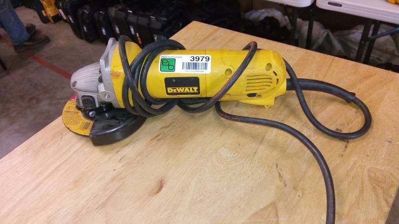 lot 3979 image: DEWALT 4-12-in 7 Amps Sliding Switch Corded Angle Grinder