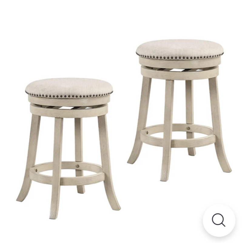 lot 4867 image: Giantex 26.5 Swivel Bar Stools Set of 24 with Comfy Padded Seat Cushion - Retail $160