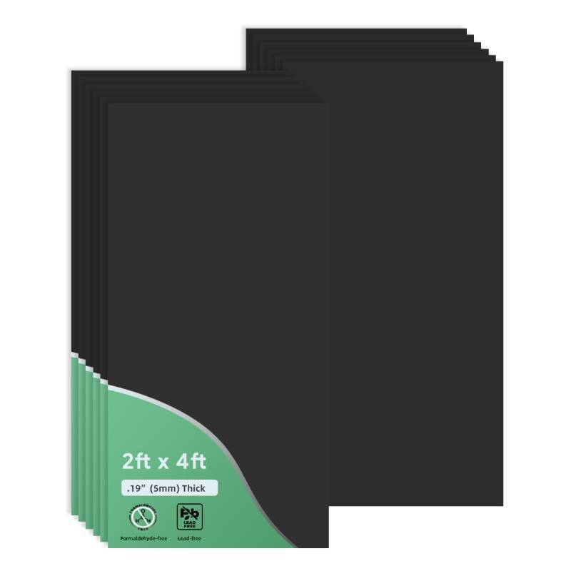lot 4832 image: Gigrwiin Smooth Black Drop Ceiling Tile 2ft x 4ft PVC Ceiling Panel Waterproof Washable and Fire Rated High Grade PVC Easy Drop In Installation 80 sq ft Package of 10 Tiles - Retail $158
