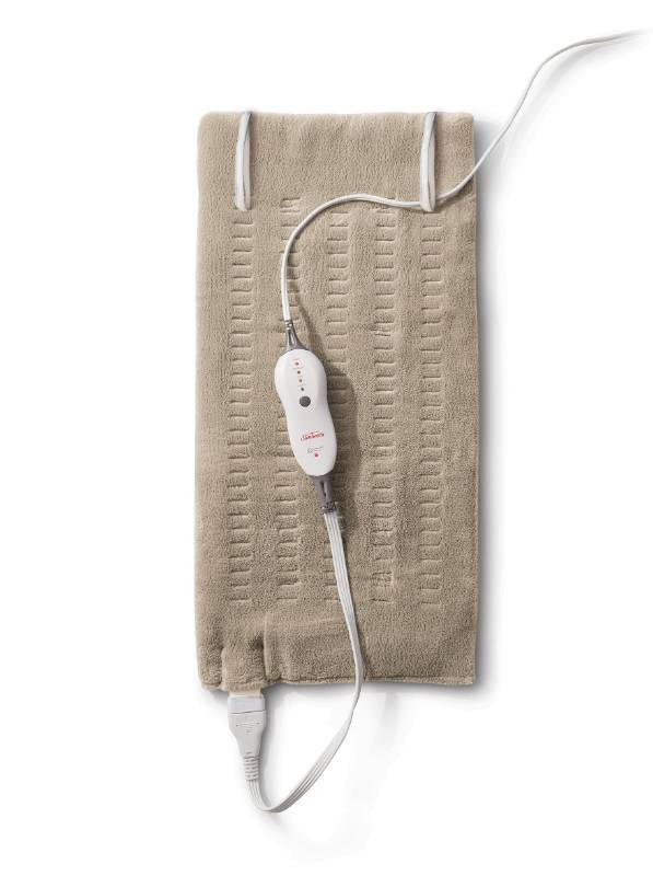 lot 2795 image: Sunbeam Premium Sunbeam Heating Pad with Compact Storage King Size Beige - Retail $34
