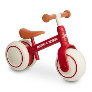 lot 4800 image: Radio Flyer Steady Start 8 Kids Balance Bike - Red Steel Frame, Adjustable Seat - Retail $50