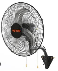 lot 4805 image: VEVOR 18 Inch Wall Mount Fan Oscillating 3-Speed - Retail $64