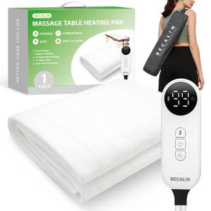 lot 4838 image: Massage Table Warmer Heating Pad Professional SPA Massage Bed Warmer with 9 Hour Timer, 9 Heat Settings, Overheat Protection for Massage Bed & Spa, 30 x 71, with Portable Storage Bag - Retail $66