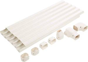 lot 4847 image: Senville SENLC-6M 20 Ft. Decorative Line Set Cover Kit for Mini Split Air Conditioners 3 - Retail $60