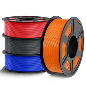 TECBEARS PETG Filament 1.75mm, 3D Printer Filament PETG Filament Bundle 4-Color, Strong Toughness, 4 * 1KG(1320M) Filament High Precision, Dimensional Accuracy +/- 0.02mm, Blue+Red+Orange+Grey - Retail: $38