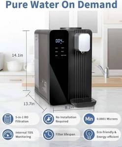lot 4868 image: Countertop Reverse Osmosis System, Water Filter - 5 Stage RO Water Filtration, No Installation, Black, Retail $189