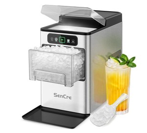 lot 4869 image: SenCre Nugget Ice Maker.  Countertop Ice Maker, Soft Chewable Ice, One-Click & Self Cleaning, Crushed Pellet Ice, Retail $509