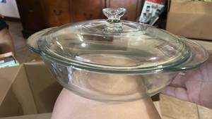 lot 6996 image: Glass Casserole Dish with Lid