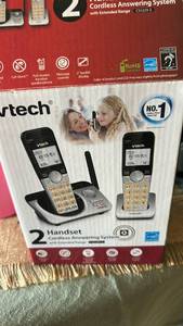 lot 7007 image: VTech 2 Handset Cordless Answering System Extended Range CS5229-2