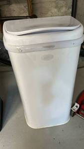 lot 7016 image: Ubbi Diaper Pail with Lid White