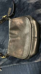 lot 60110 image: Coach Black Leather Shoulder Bag with Gold-Tone Hardware