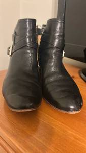 lot 60125 image: Coach Pauline Black Leather Ankle Boots US 9B Model A4189