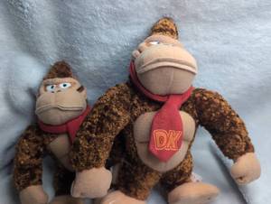 lot 2104 image: Donkey Kong Country DK Plush Toy Figures - 2 ct