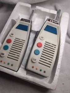 lot 2201 image: Inter-World Enterprises Walkie Talkie IW403 2 Matched Transceivers Crystal Controlled