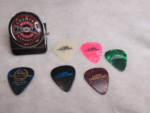 lot 3003 image: Country Music Hall of Fame Museum Nashville Magnet with Carrie Underwood Guitar Picks Lot