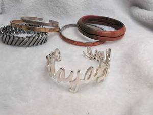 lot 4002 image: Mixed Metal Bracelets and Cuff Bangles - 6 ct
