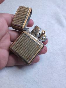 lot 5009 image: Zippo Bradford PA Lighter with Vertical Ribbed Design