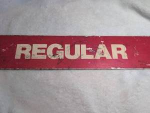 lot 5013 image: Vintage Regular Metal Sign