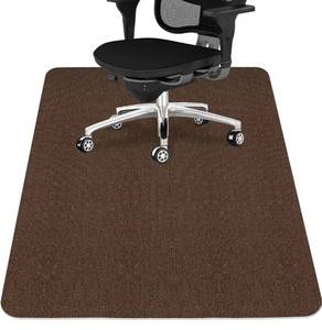 lot 6293 image: Office Chair Mat for Hardwood Floor,Office Computer Gaming Chair Mat for Tile Floor,Large Floor Protector Rug,Anti-Slip,Easy to Clean,Coffee(40x55)