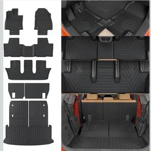 lot 6310 image: Floor Mats Compatible with 2024 2025 2026 Lexus TX350 TX500h TX550h 7 Seats Cargo Mat Trunk Liner Kick Mats All Weather TX Accessories (Floor MatsTrunk Mat2nd&3rd Row Backrest Mats)