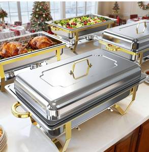 lot 6315 image: Chafing Dishes for Buffet 4 Pack,