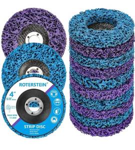 lot 6478 image: 10 Pack Strip Discs Stripping Wheel 4 inch for Angle Grinder Clean and Remove Paint Coating Rust Welds Oxidation (4 x 58)