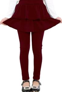 lot 6512 image: RieKet Girls School Uniform Pants Warm Stretchy Athletic Leggings with Skirt 13-14 Years