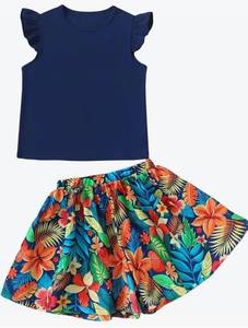 lot 6513 image: YOURUIKEY Tween Girl Summer Outfits Kid Clothes Cap Sleeve T-Shirt Wide Leg Hawaiian Beach Shorts Holiday Clothing Set 9-10 Purple