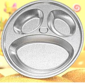 lot 6526 image: Titanium Kids Plates, Beyond Food-Grade Toddler Plates Naturally Hygienic Baby Plates Balanced Nutrition Smart Divided Portion Control Plate Non - Toxic Panda Shape Dishwasher Safe