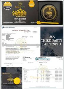 lot 6572 image: Himalayan Shilajit Resin 94.5% Fulvic Acid 500mg, 20 Servings, USA Lab Tested, Organic Shilajit Ayurvedic Adaptogen for Energy, Vitality &amp Cognitive Health (for Men &amp Women)