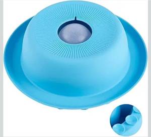 lot 6582 image: PEDAY Nonslip Dog Slow Feeder Lick Bowl with Ball, Enrichment Toy for Water, Yogurt & Jam, Dishwasher Safe, Blue