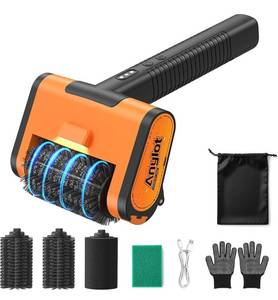 lot 6583 image: Electric Grill Brush - 1500RPM 3 Speeds, Cordless BBQ Cleaner with LED Light, 4000mAh Rechargeable BBQ Grill Brush for Outdoor Stainless Steel Cast Iron Grates