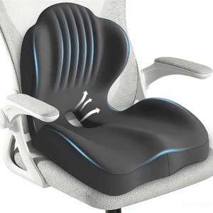 lot 6600 image: Seat Cushion for Office Chair and Car, L-Shaped Ergonomic Seat Cushions,Memory Foam Orthopedic Cushion with Coccyx Hollow,Lumbar Support & Tailbone Pain Relief for Car, Truck, Home,Gaming Chair,Gray